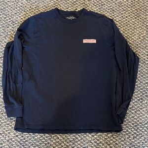 Vineyard Vines Men's Dark Blue Long Sleeve Tee